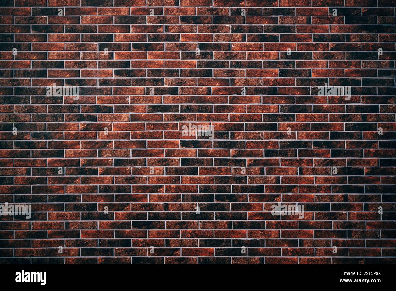 Struttura di una facciata di un edificio decorata con scivoli di mattoni come sfondo Foto Stock