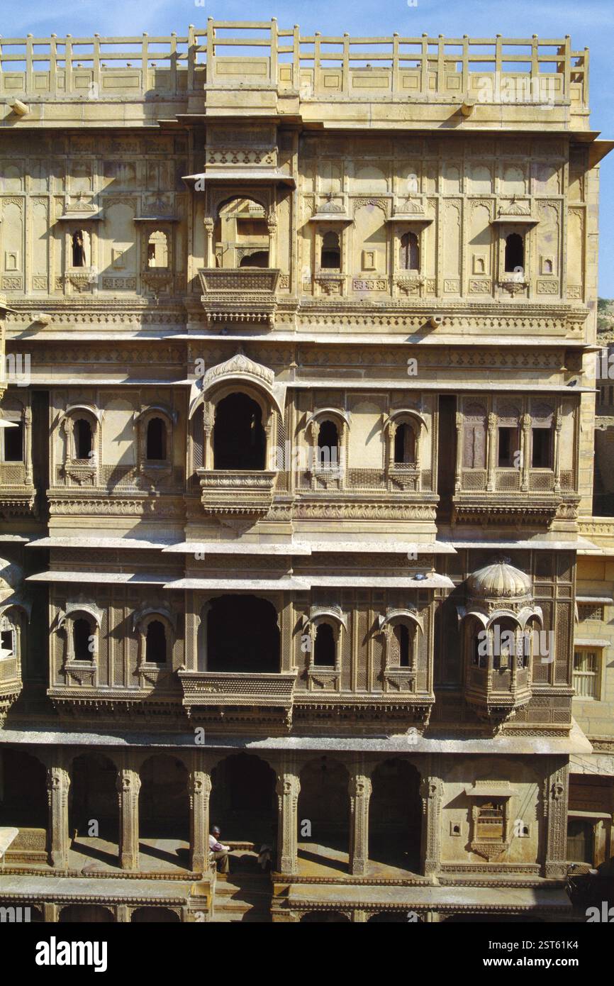 Nathmalji Ki Haveli, Jaisalmer, Rajasthan, India, Asia Foto Stock