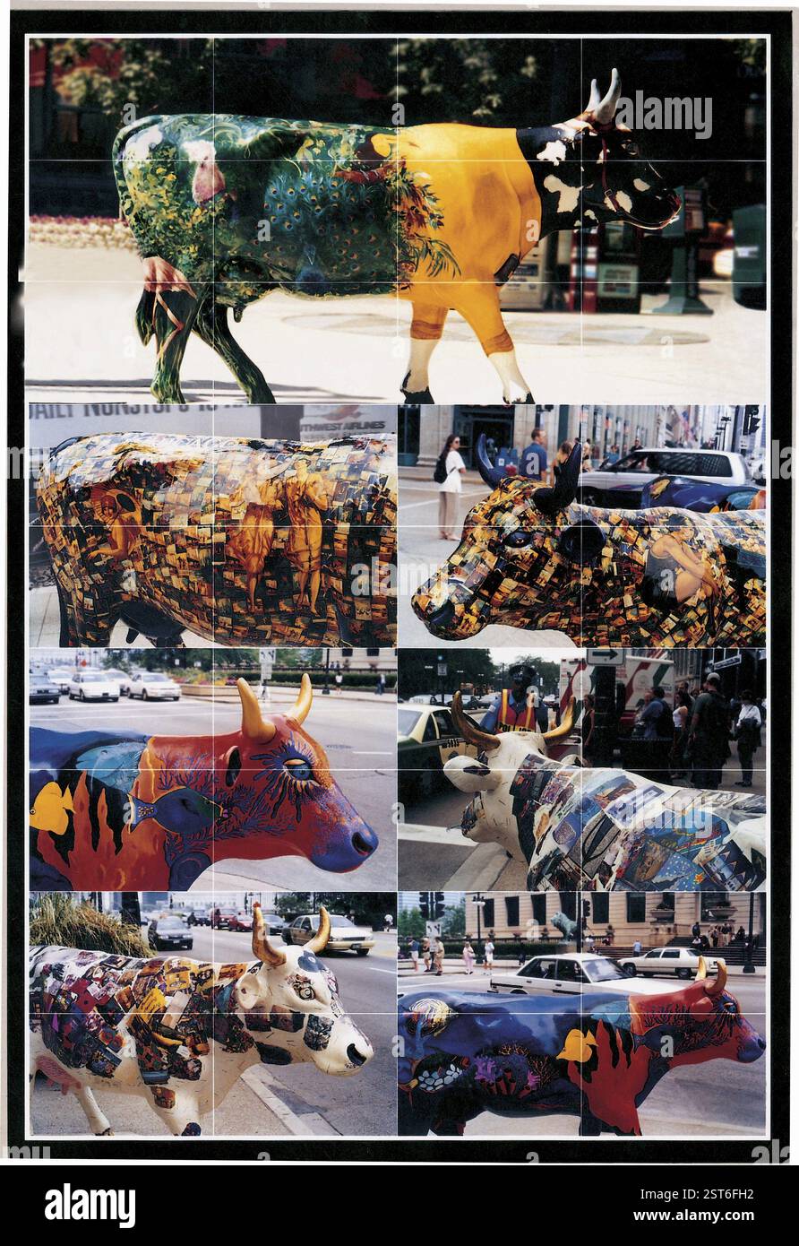 Painted Cow, Chicago, USA, 1999, Nord America Foto Stock