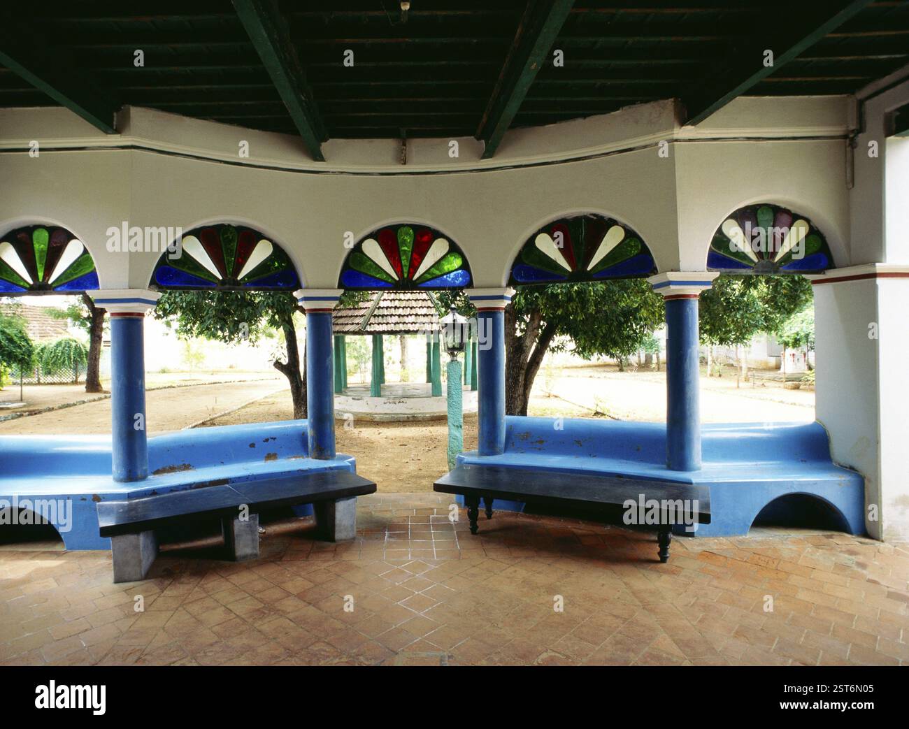 Nattukkottai Chettiars home, Chettinad, Tamil Nadu, India, Asia Foto Stock