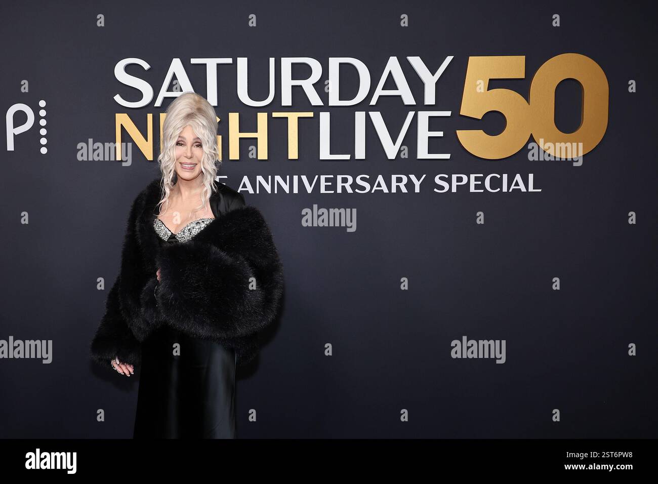 New York, Stati Uniti. 16 febbraio 2025. SNL50: IL TAPPETO ROSSO -- nella foto: Cher domenica 16 febbraio 2025 -- (foto di Jamie McCarthy/NBC via Credit: SIPA USA/Alamy Live News Foto Stock