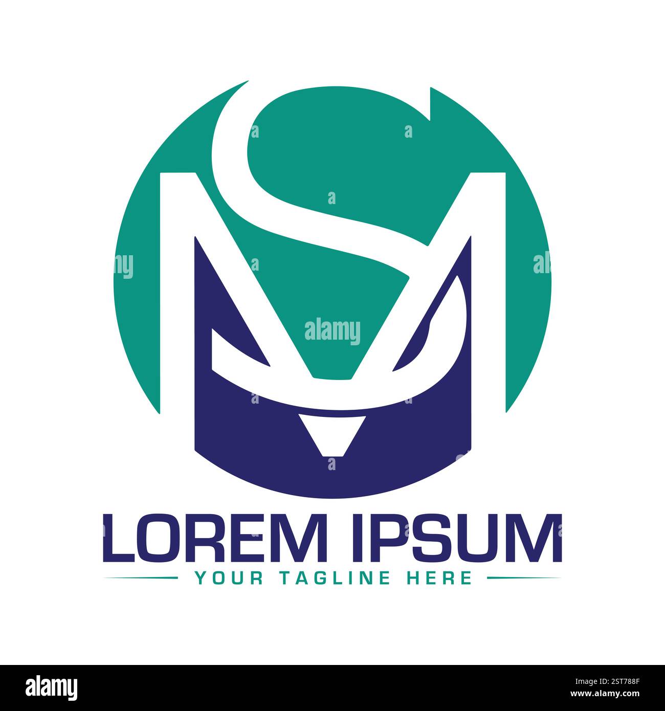 Logo SM Letter Illustrazione Vettoriale