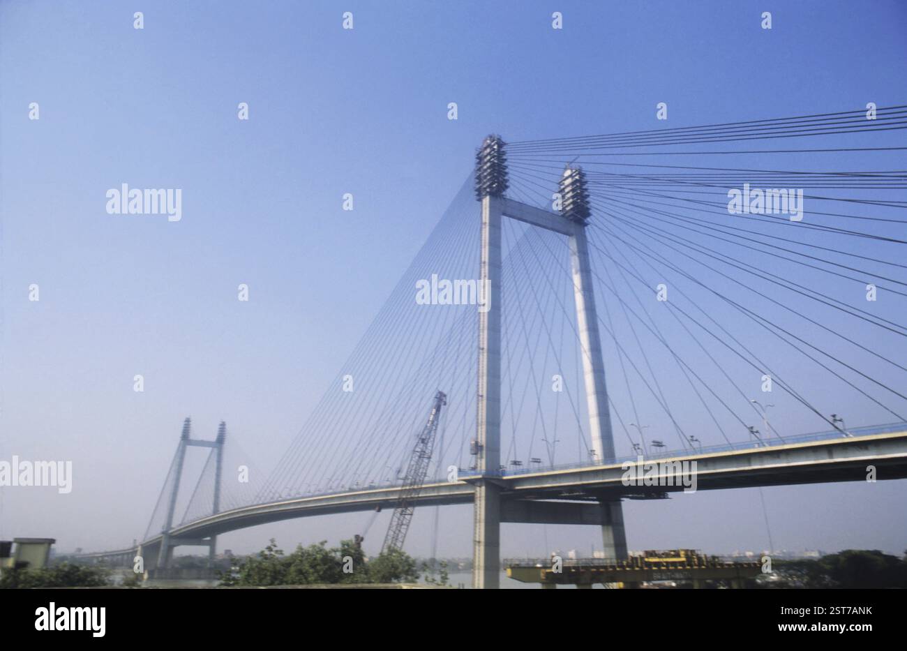 Vidyasagar Setu (nuovo ponte Howrah), Calcutta, Bengala occidentale, India, Asia Foto Stock