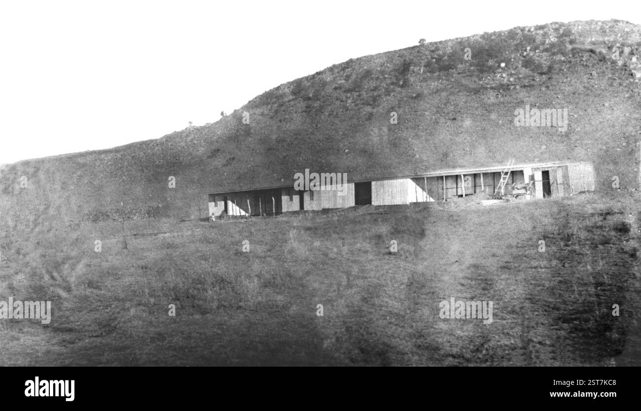Tolstoy Farm, Sudafrica: La vecchia casa, gli alberghi e i quartieri per i nativi Foto Stock