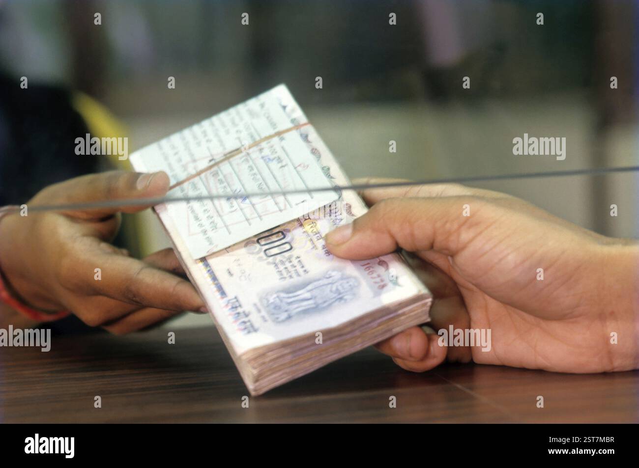 Soldi, Settore bancario Foto Stock