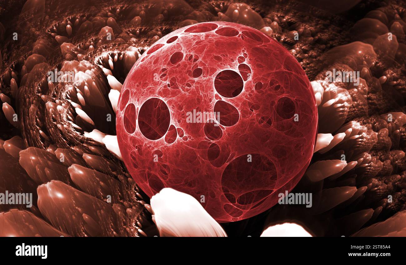 Cellule, batteri o virus da utilizzare con progetti di scienza, ricerca, biologia e istruzione Foto Stock