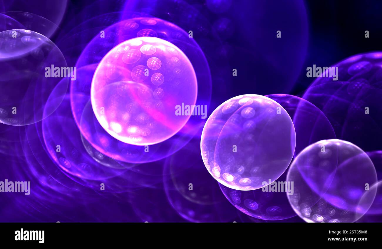 Sfondo di celle sintetiche, illustrazione 3D Foto Stock