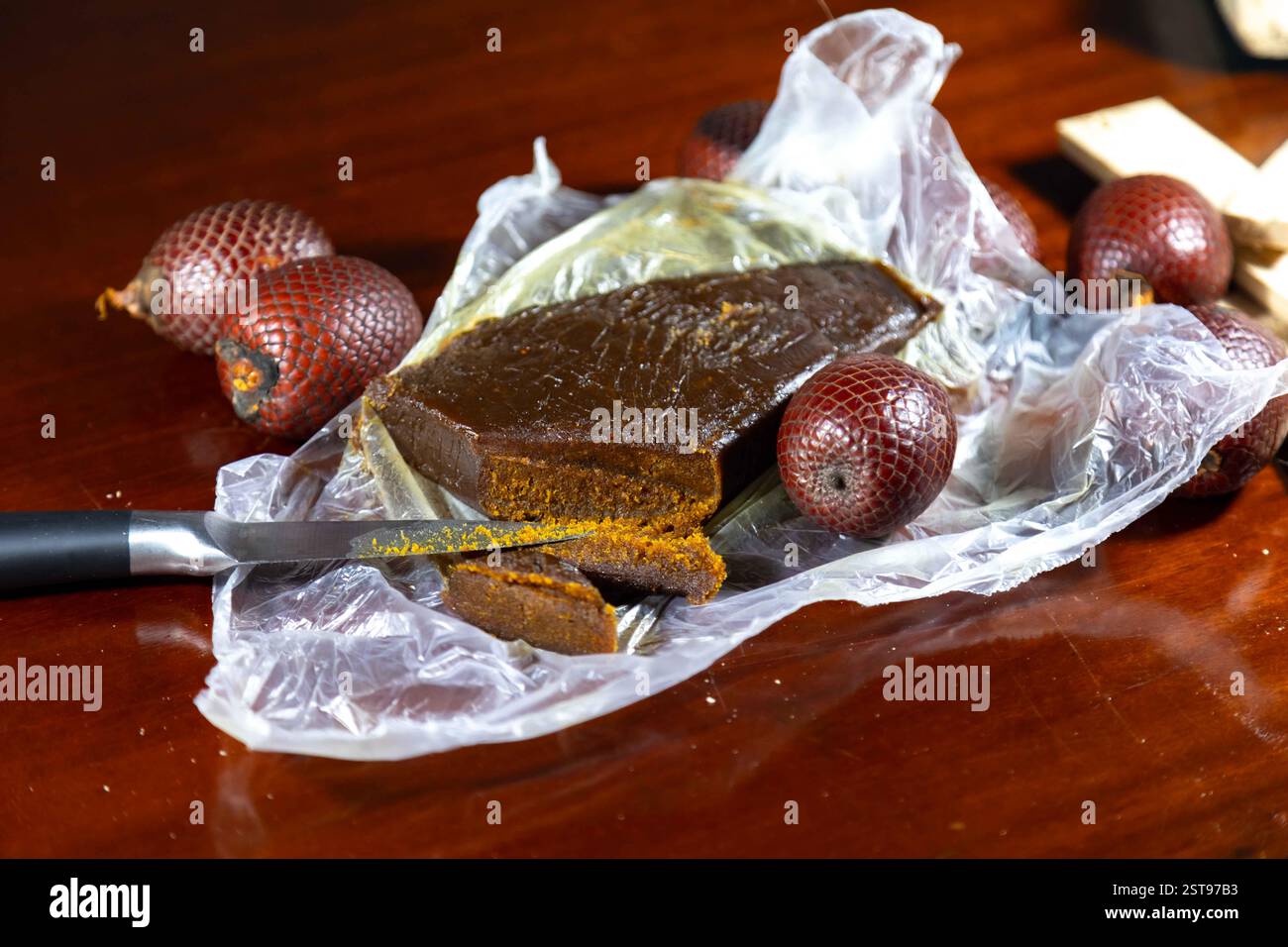 Tradizionale buriti brasiliano dolce selettivo Foto Stock