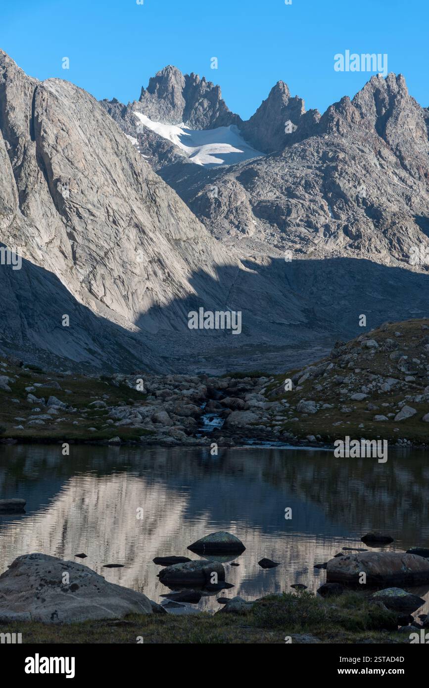 Bacino di Titcomb, Wind River Range, Wyoming. Foto Stock