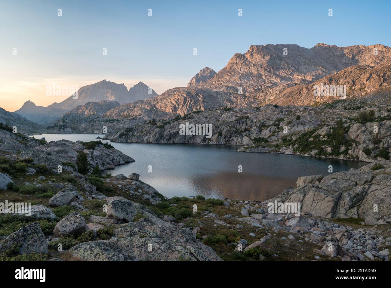 Lower Jean Lake, Wind River Range, Wyoming. Foto Stock