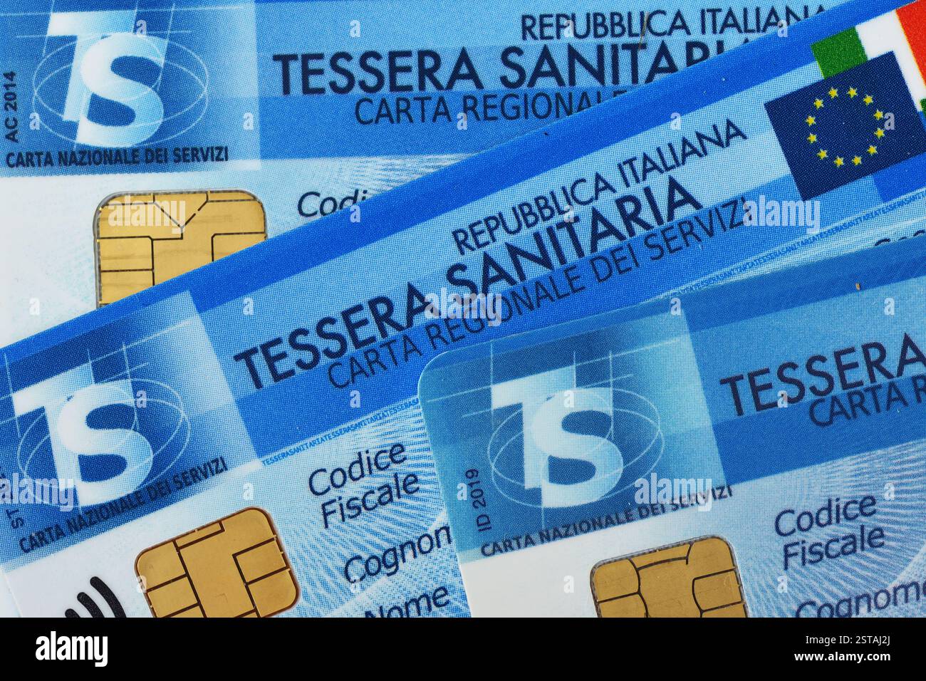 Primo piano della tessera di assicurazione sanitaria italiana Foto Stock