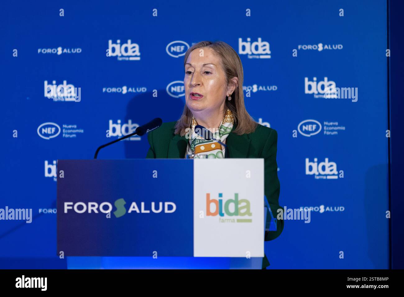 Madrid, Madrid, SPAGNA. 18 febbraio 2025. L'ex ministro della sanità spagnolo, IL PASTORE dell'ANA JULIAN, partecipa al Forum della salute di Madrid. (Credit Image: © Ignacio Lopez Isasmendi/ZUMA Press Wire) SOLO PER USO EDITORIALE! Non per USO commerciale! Foto Stock