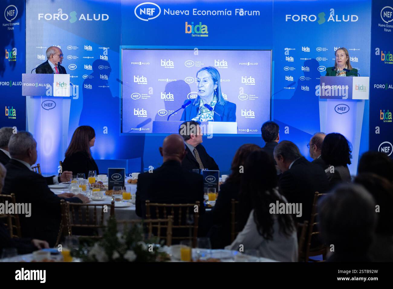 Madrid, Madrid, SPAGNA. 18 febbraio 2025. L'ex ministro della sanità spagnolo, IL PASTORE dell'ANA JULIAN, partecipa al Forum della salute di Madrid. (Credit Image: © Ignacio Lopez Isasmendi/ZUMA Press Wire) SOLO PER USO EDITORIALE! Non per USO commerciale! Foto Stock