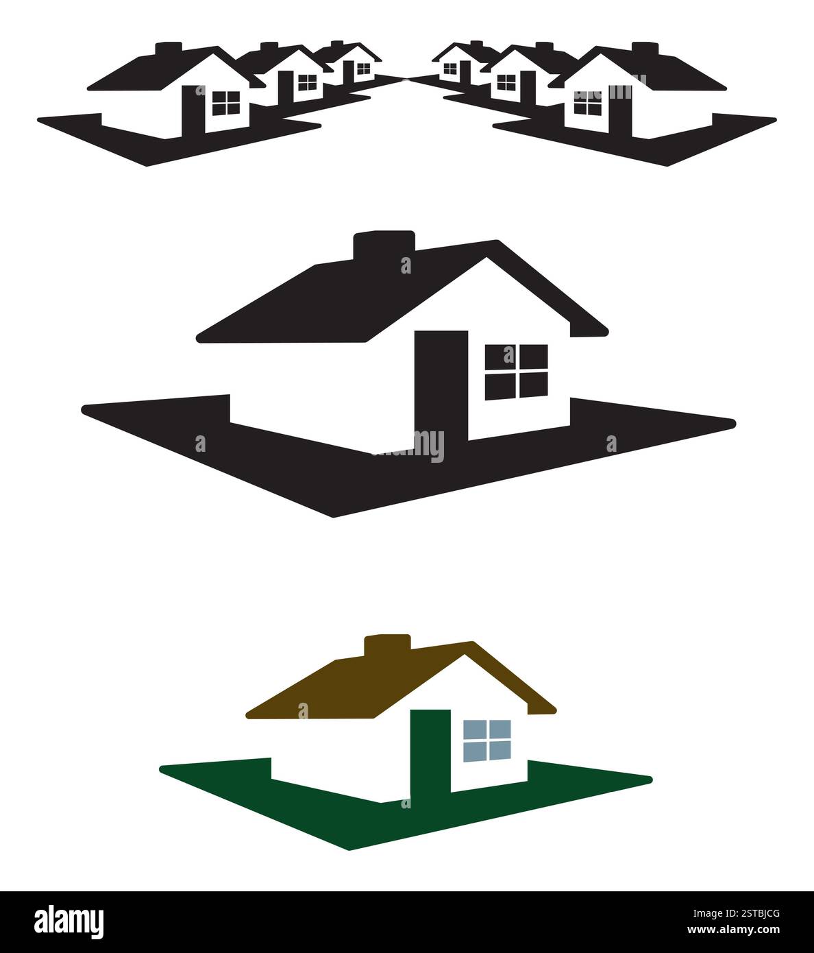 Logo e intestazione della casa Foto Stock