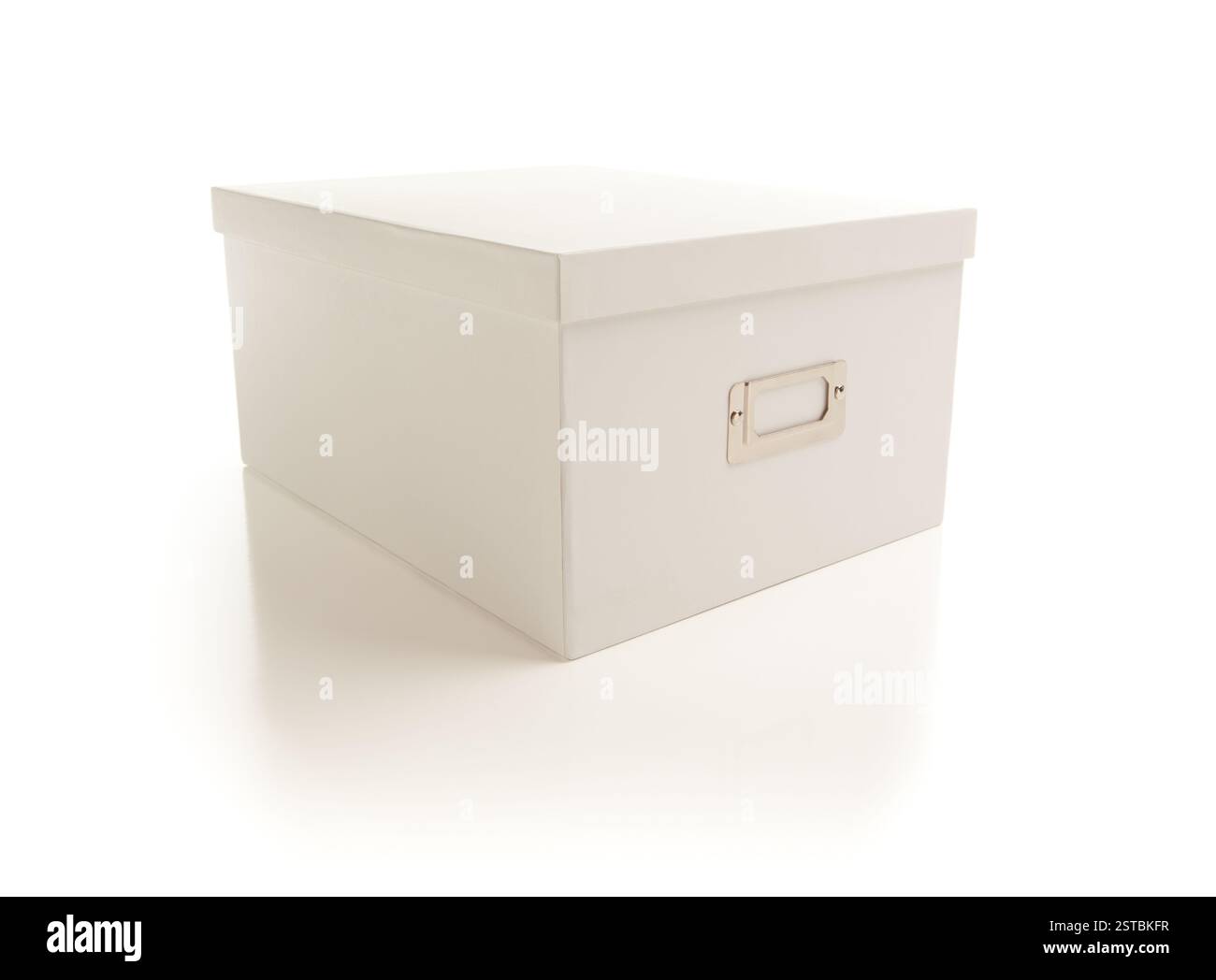 File box bianco isolato sullo sfondo Foto Stock