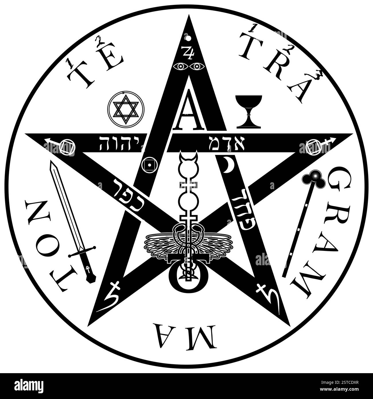 Tetragramma - nome ineffabile di Dio Foto Stock