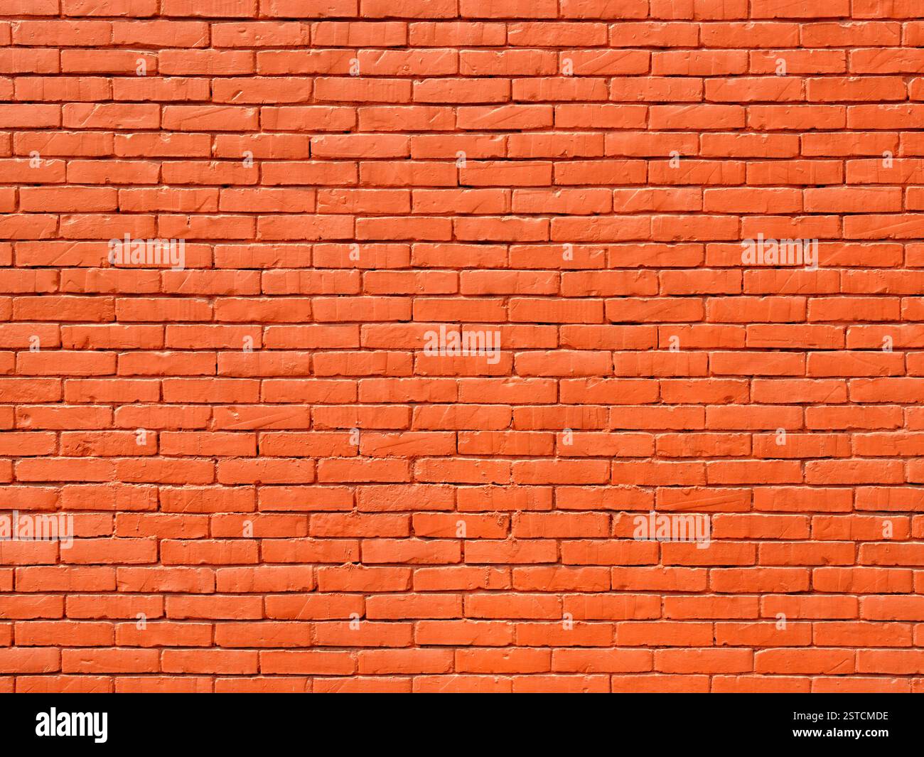 Dipinto di un muro di mattoni Foto Stock