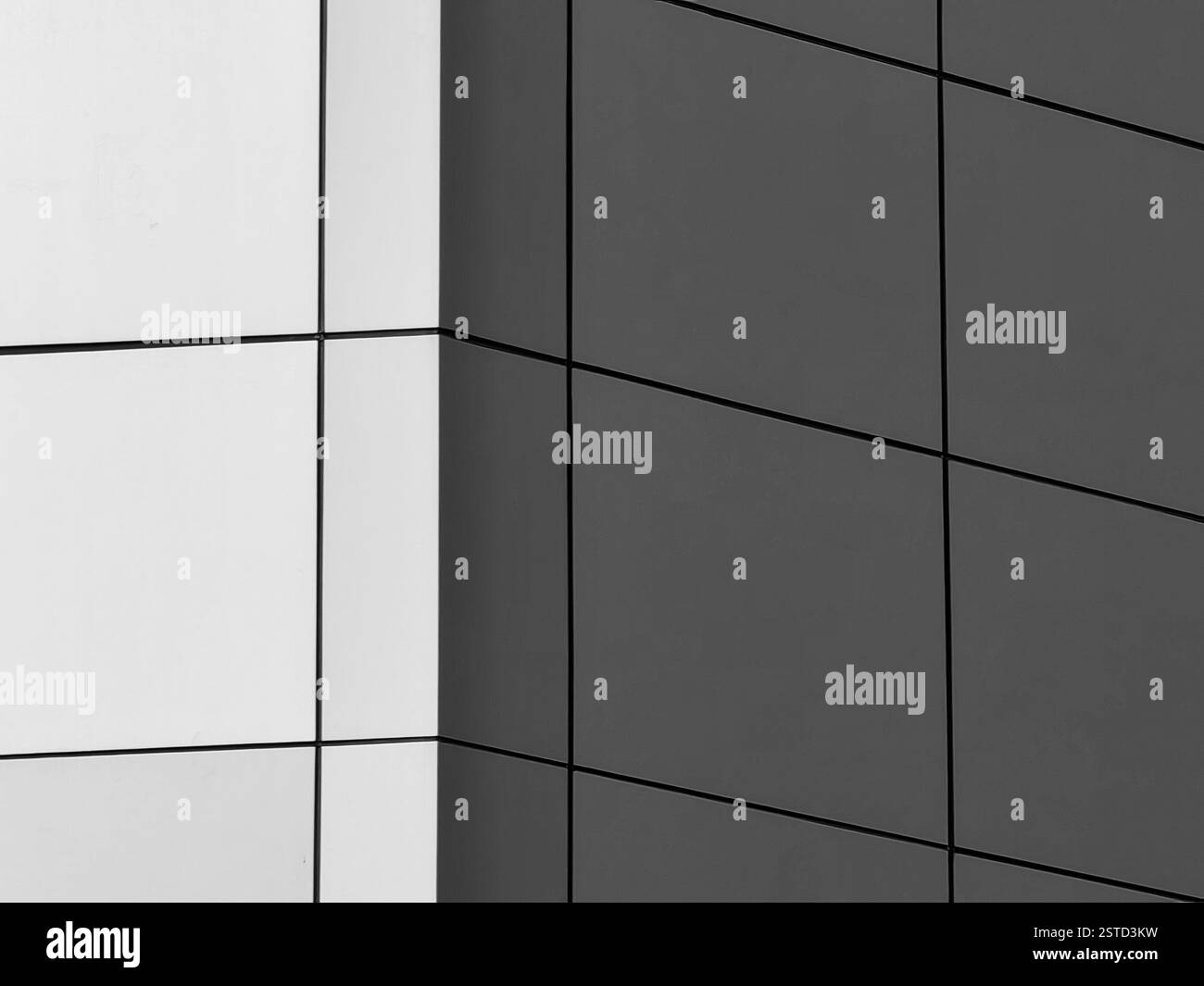 Geometria moderna: Luce e ombra. Parte dell'edificio. Foto Stock