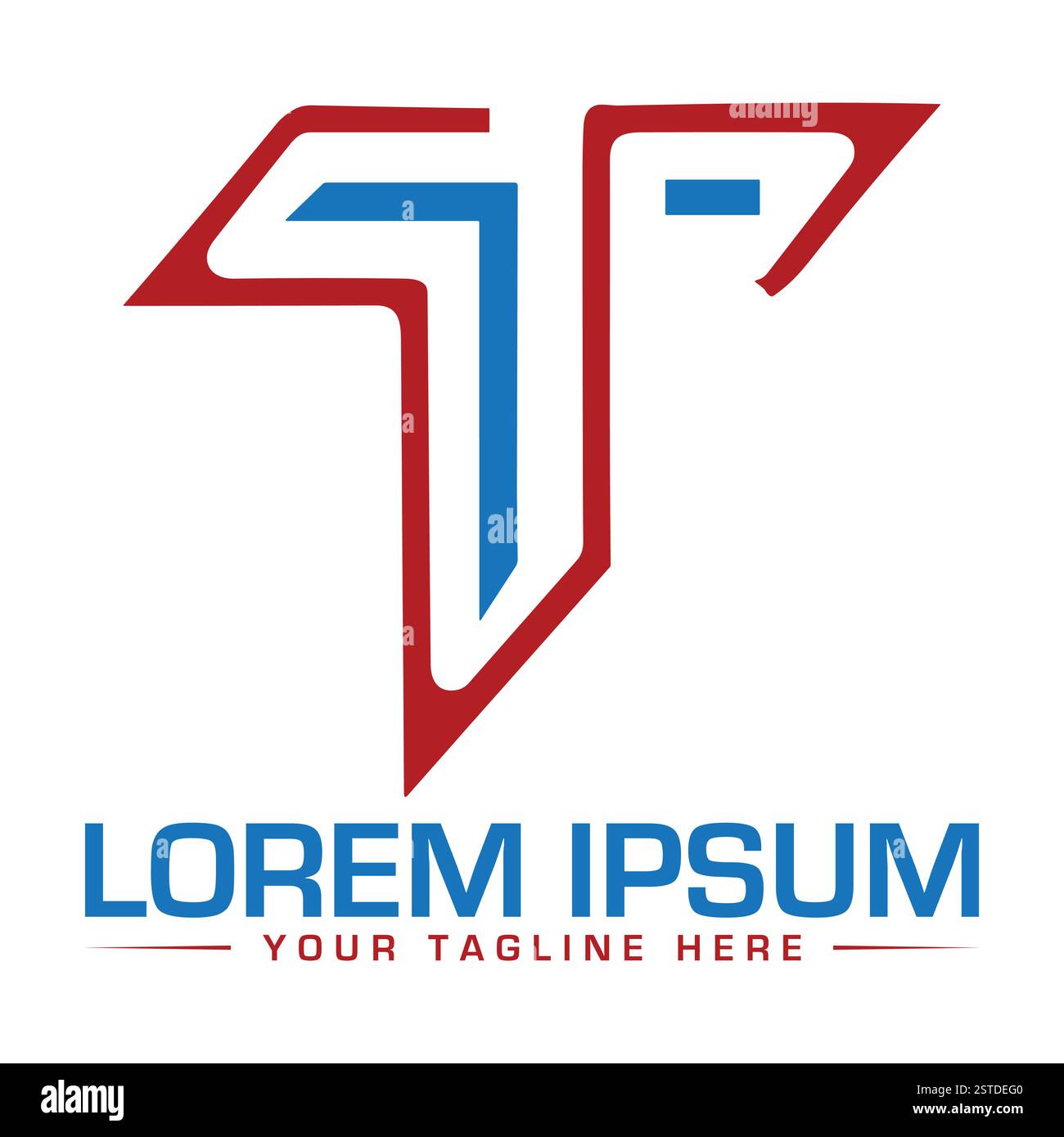 Disegno del logo TP Letter Illustrazione Vettoriale