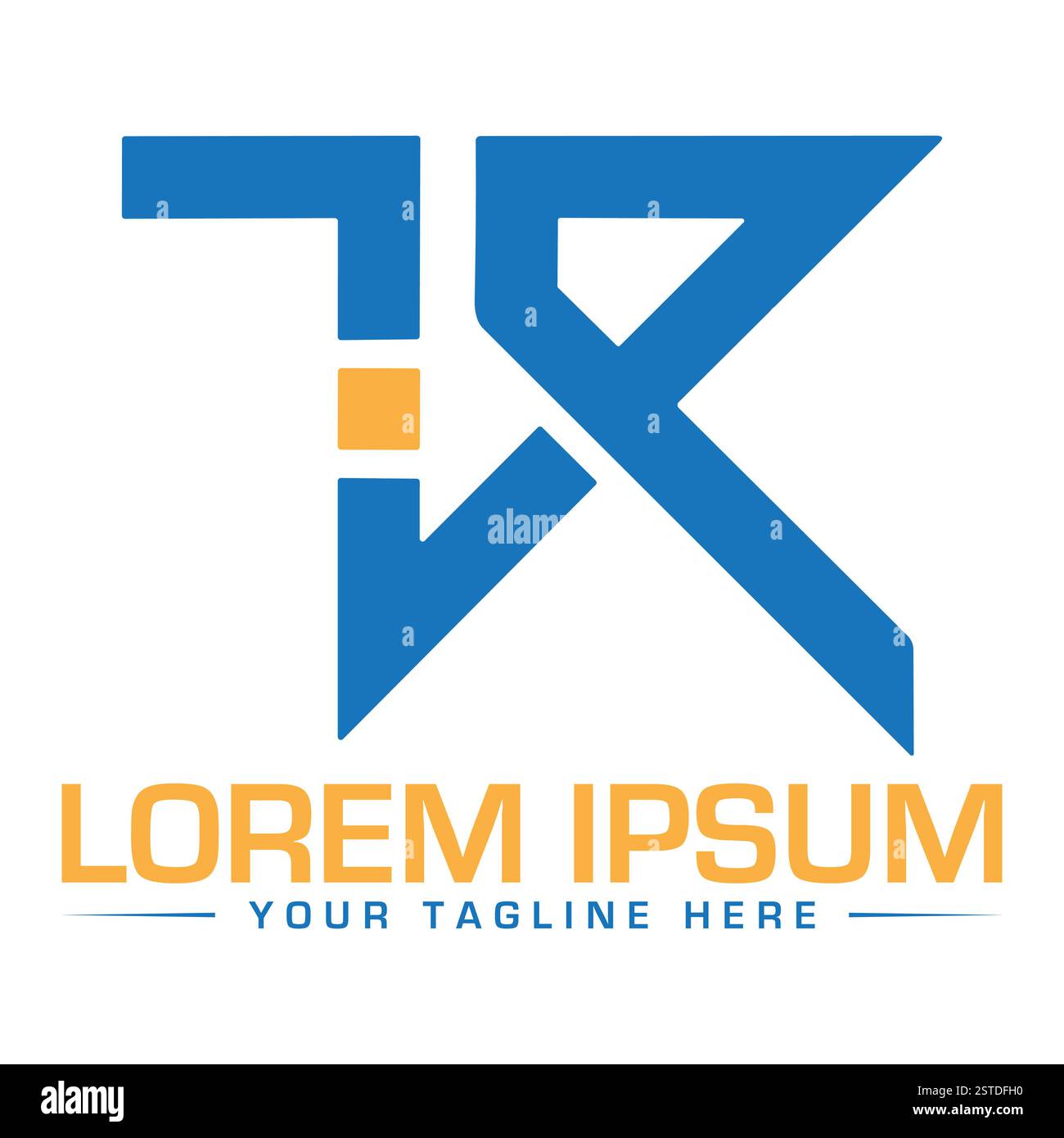 Design del logo TR Letter Illustrazione Vettoriale
