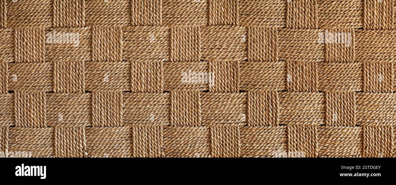 Sfondo orizzontale di tessitura delle fibre naturali Foto Stock