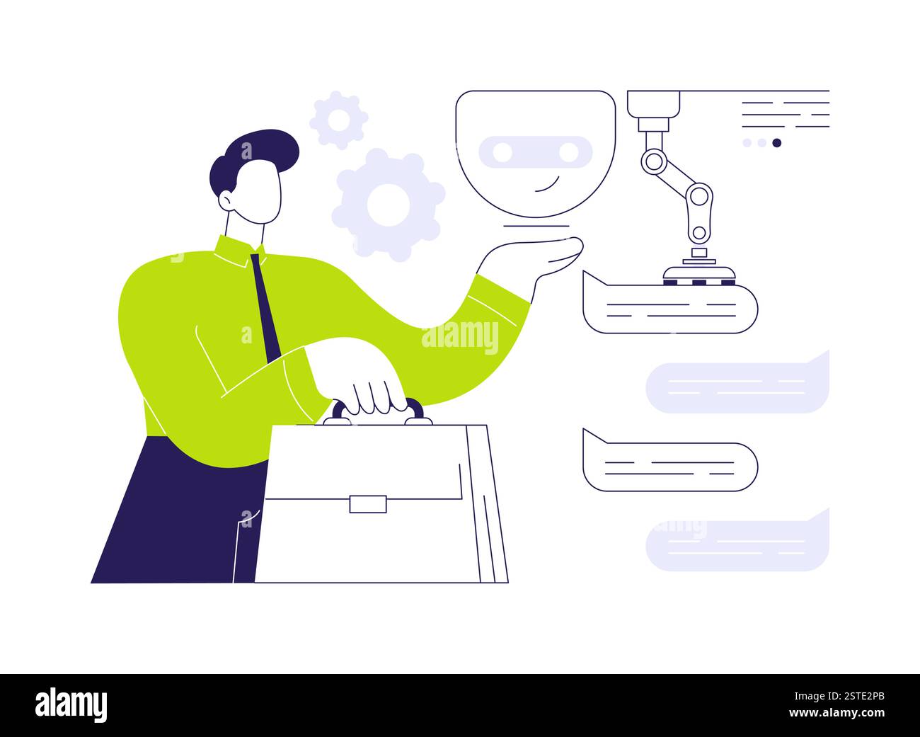 Illustrazione vettoriale del concetto astratto dell'assistente virtuale. Illustrazione Vettoriale