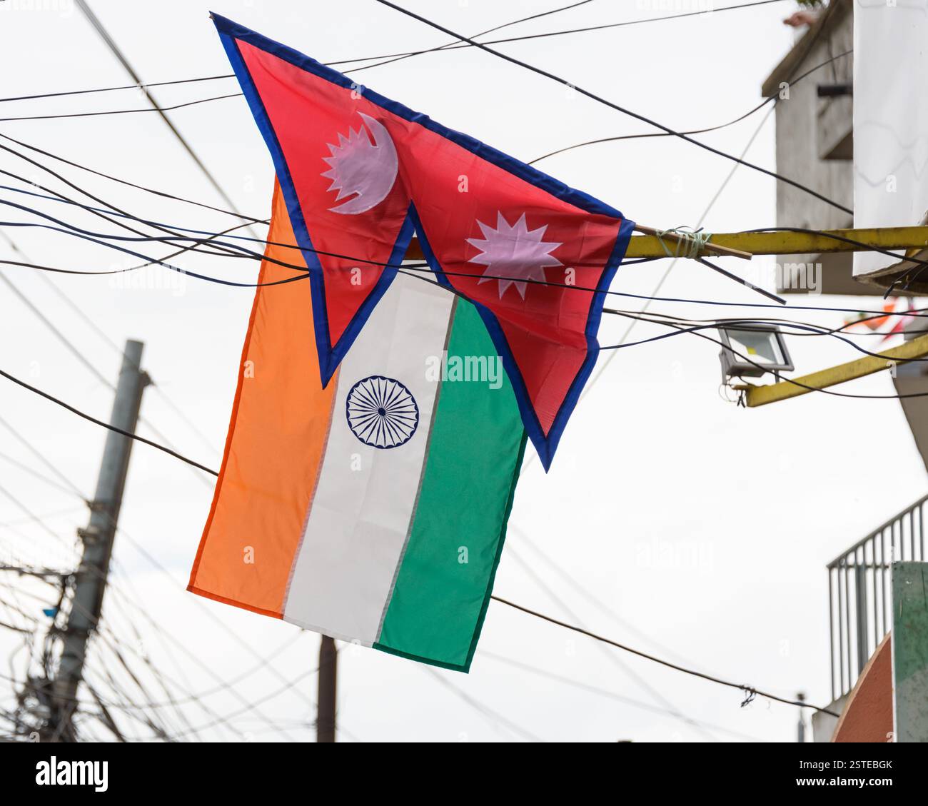 Il primo ministro Narendra modi arriva a Kathmandu Foto Stock
