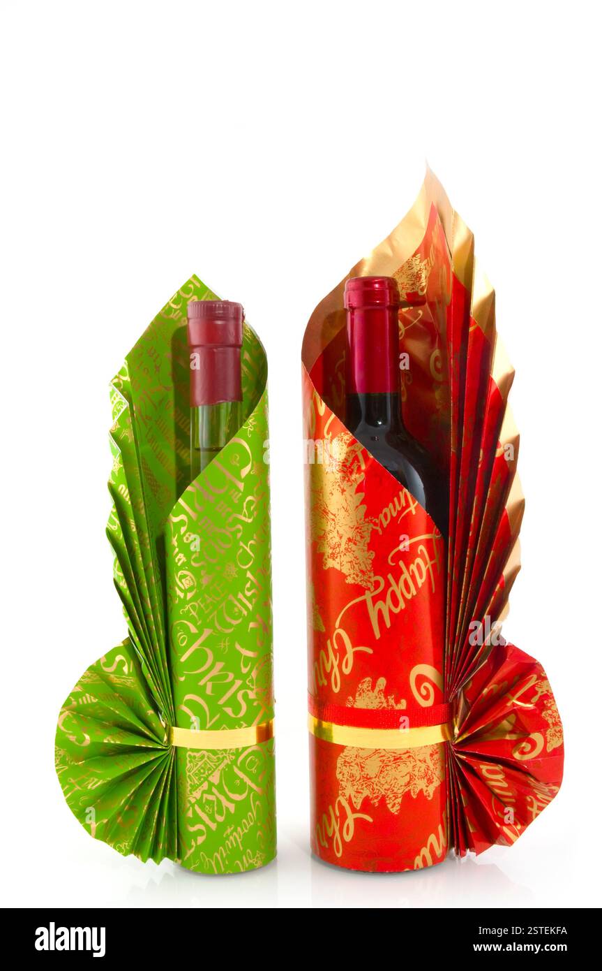 Bottiglie di vino Foto Stock