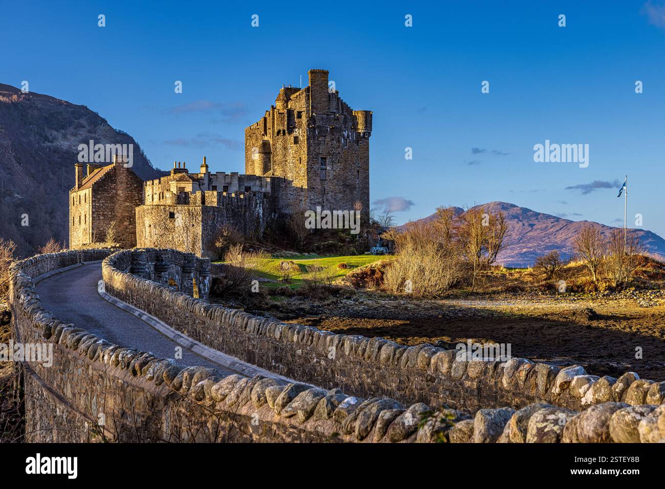 Eilean Donan Castle nelle Highlands scozzesi Foto Stock