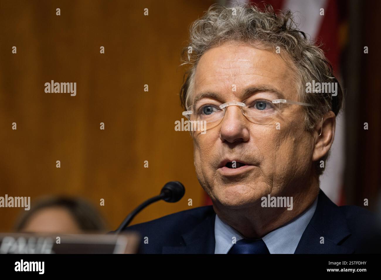 Il senatore Rand Paul come Senato considera la nomina di Kristi Noem a Segretario della sicurezza interna. Foto Stock