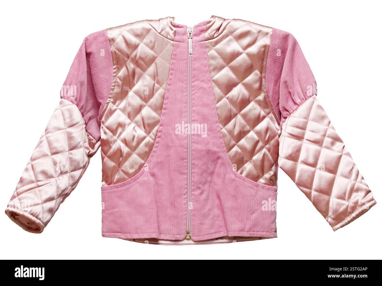 Giacca corta rosa femminile per bambini Foto Stock