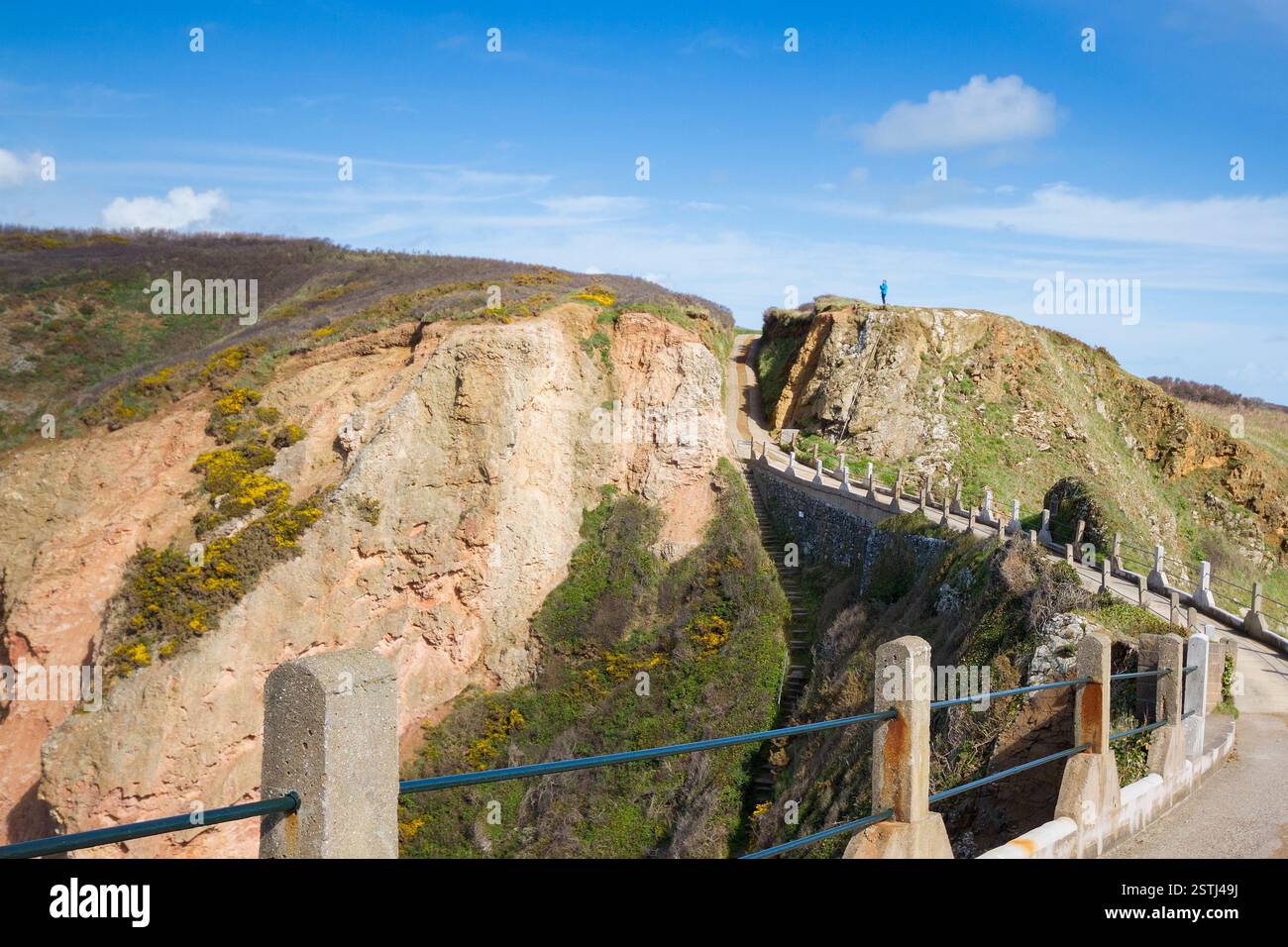 La Coupee su Sark Foto Stock