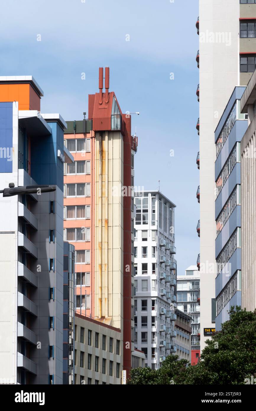 Alti edifici per uffici, The Terrace, Wellington City Centre, North Island, nuova Zelanda Foto Stock