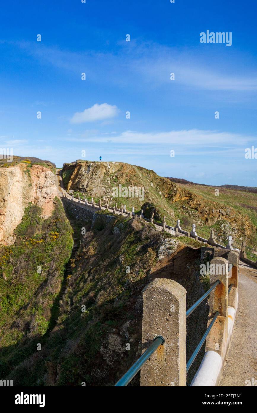 La Coupee su Sark Foto Stock