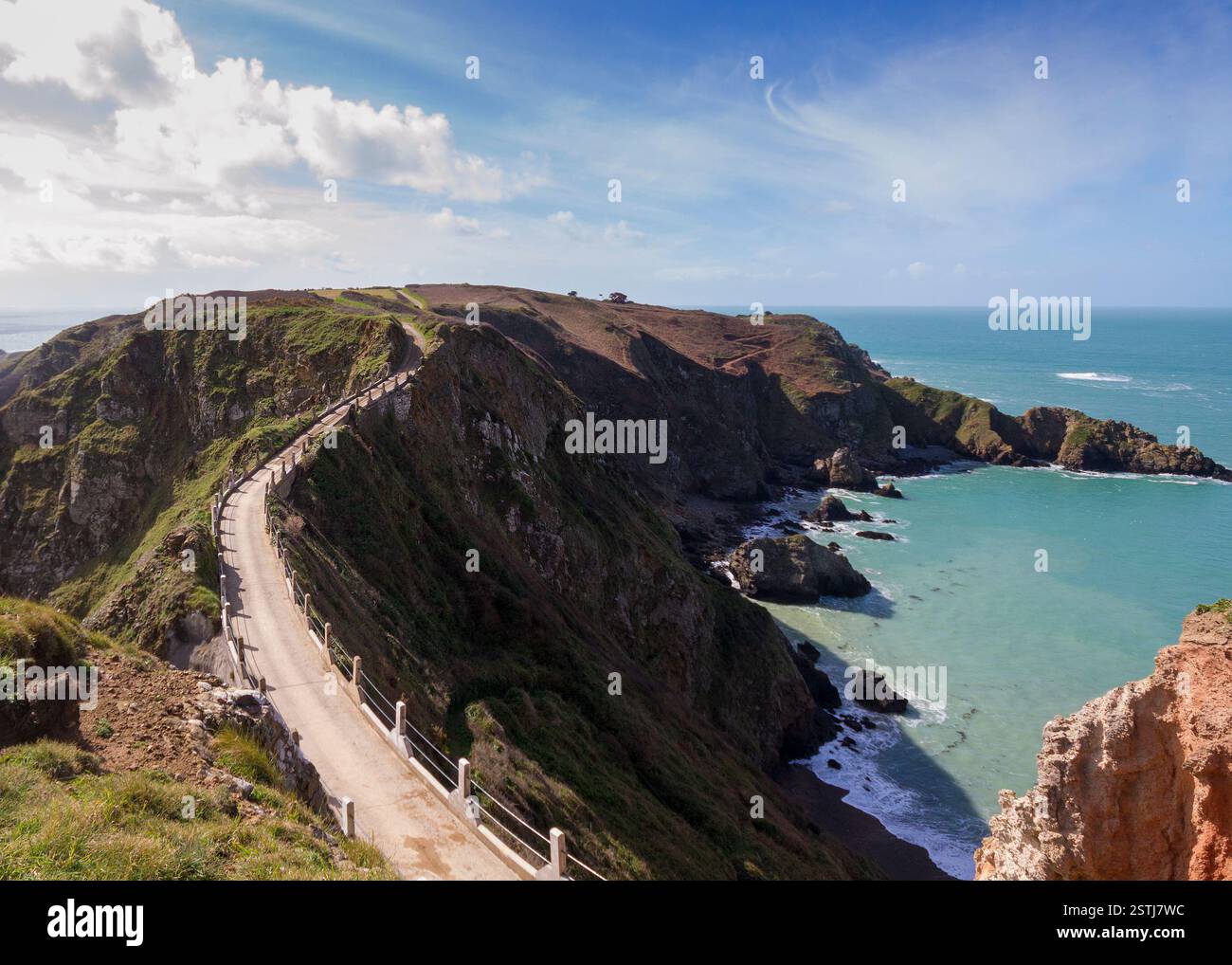 La Coupee su Sark Foto Stock