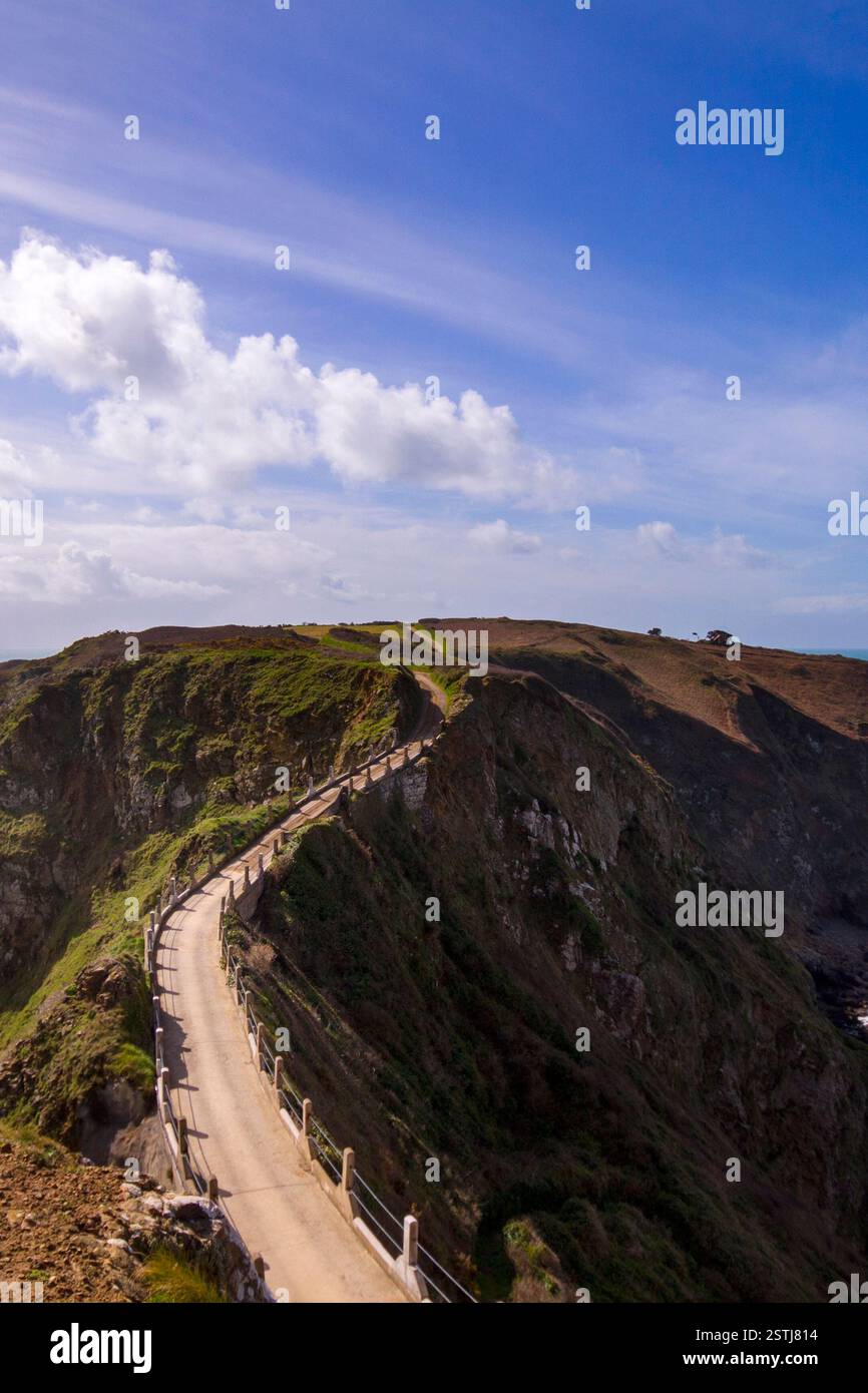 La Coupee su Sark Foto Stock