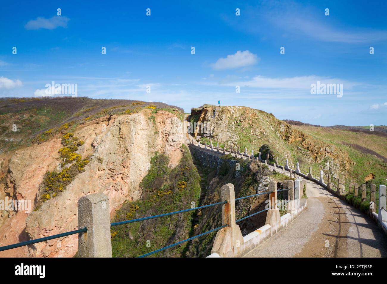 La Coupee su Sark Foto Stock