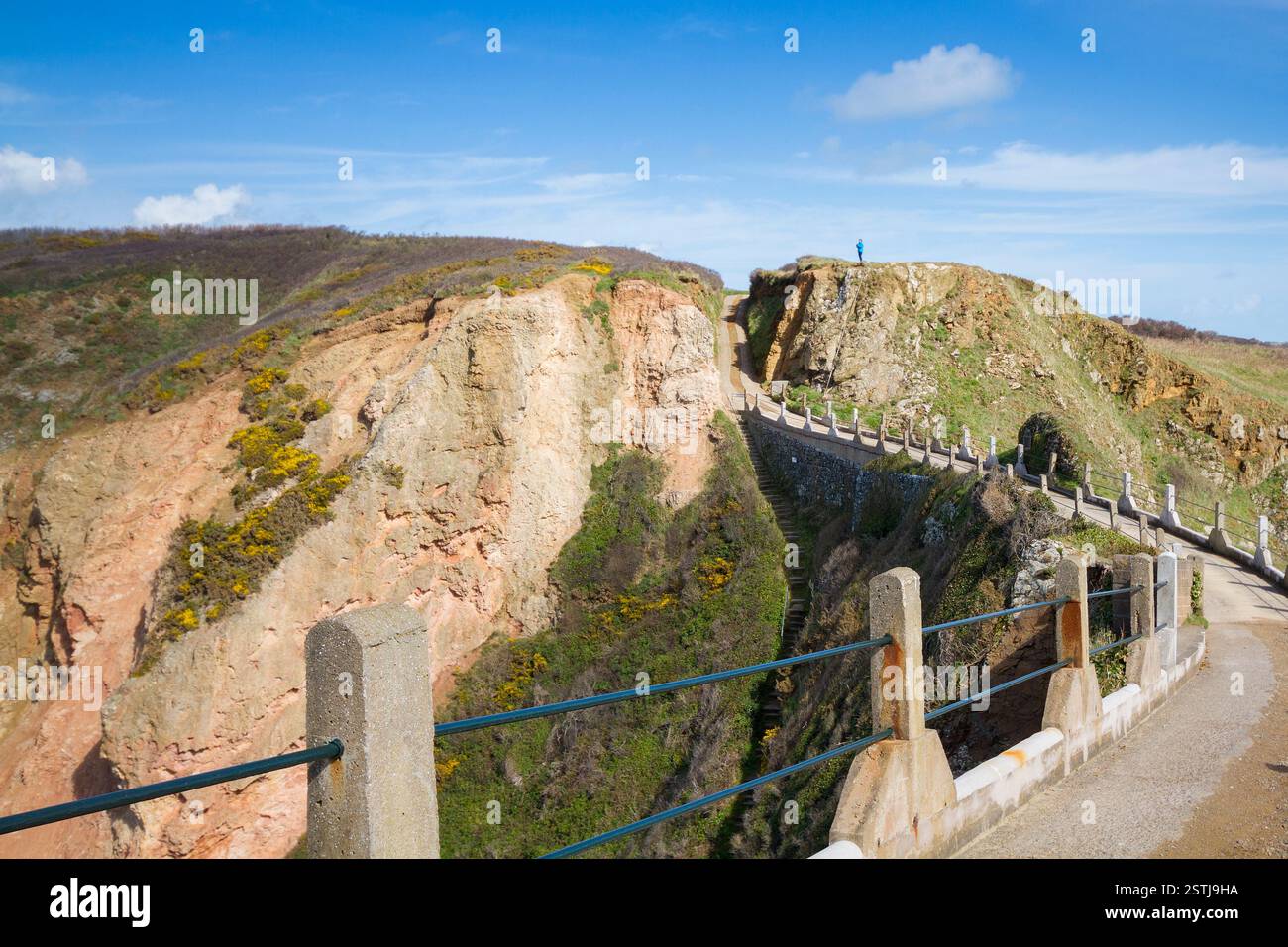 La Coupee su Sark Foto Stock