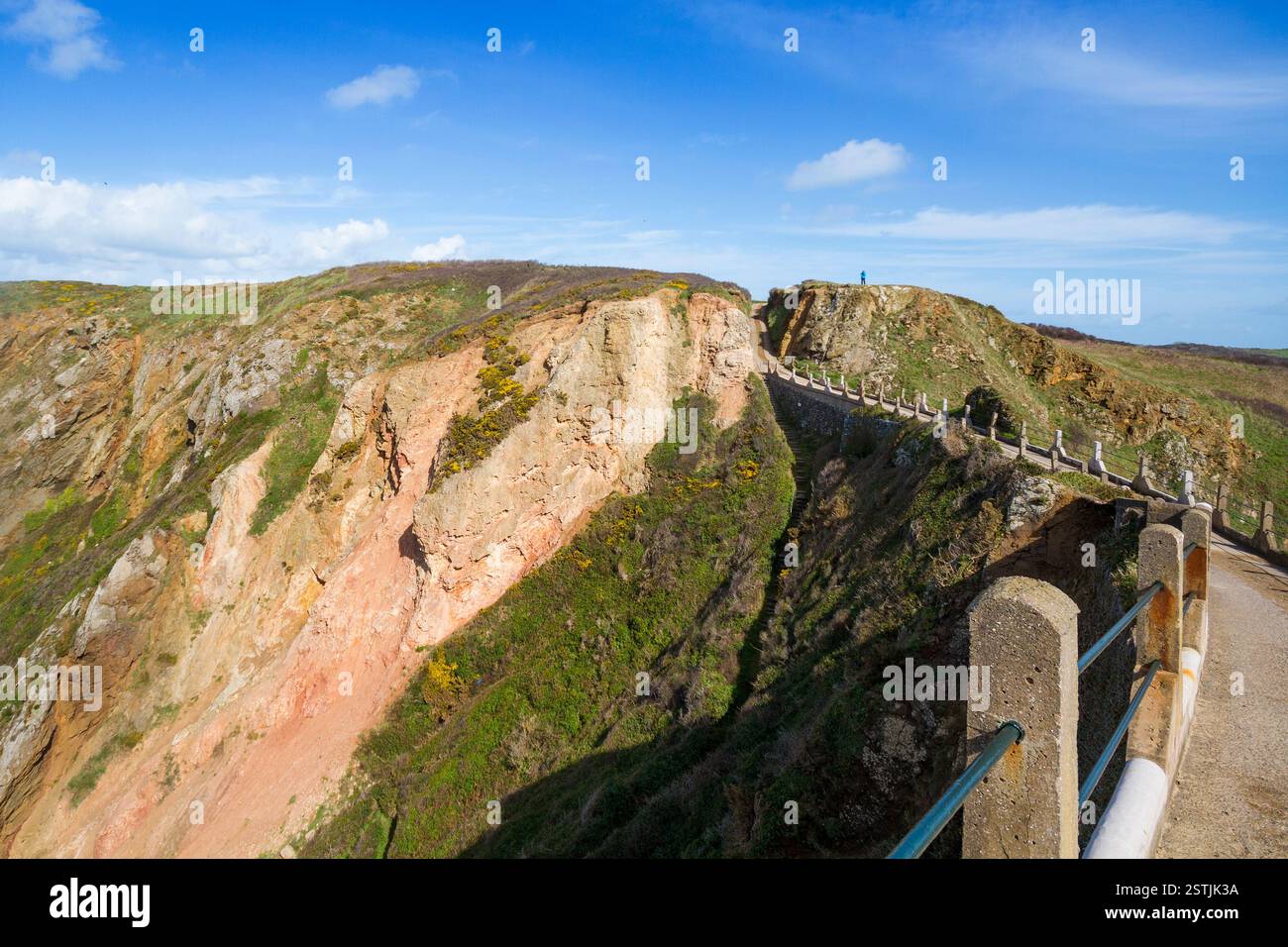 La Coupee su Sark Foto Stock