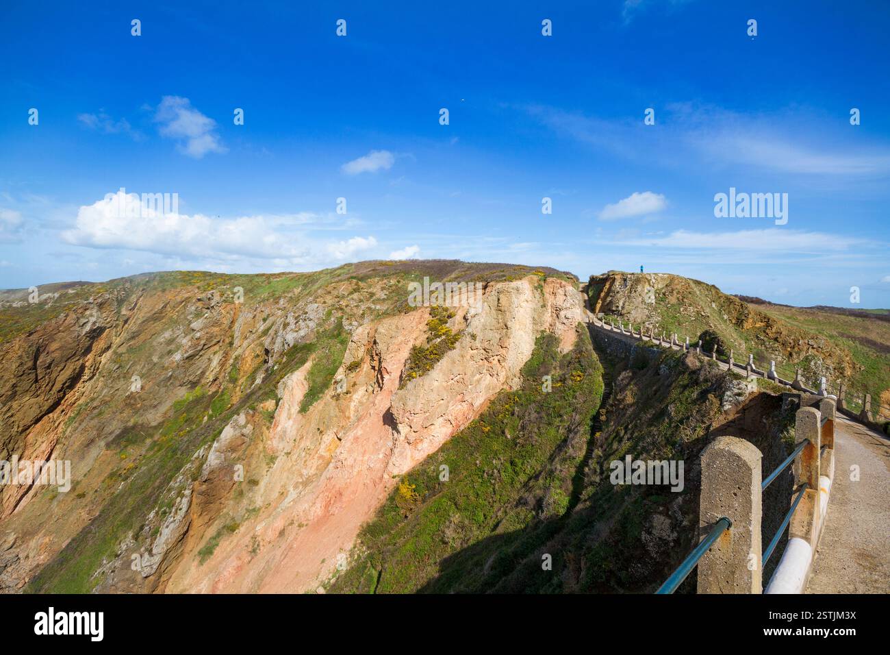 La Coupee su Sark Foto Stock