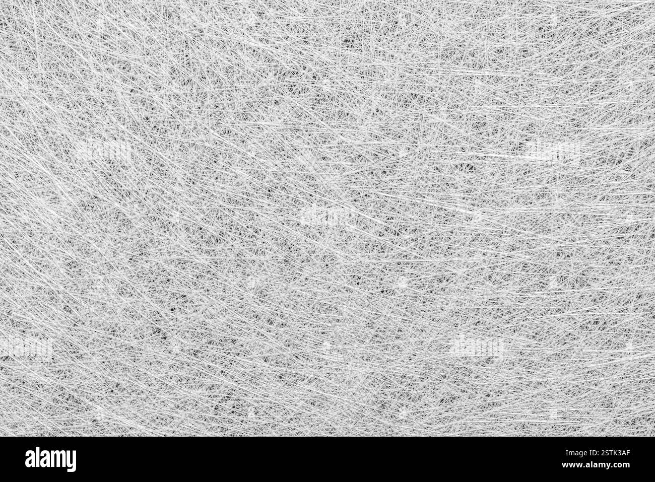 Foglio di fibra di vetro o di filamenti di fibra di vetro, sfondo a trama astratta. Primo piano foto ad alta risoluzione adatta per sfondi e design grafico. Foto Stock