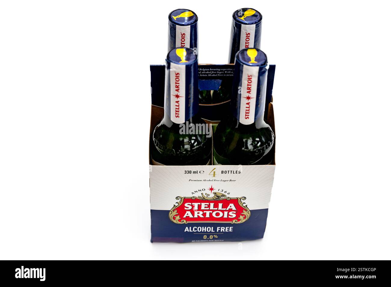 Birra Stella Artois senza alcool Foto Stock