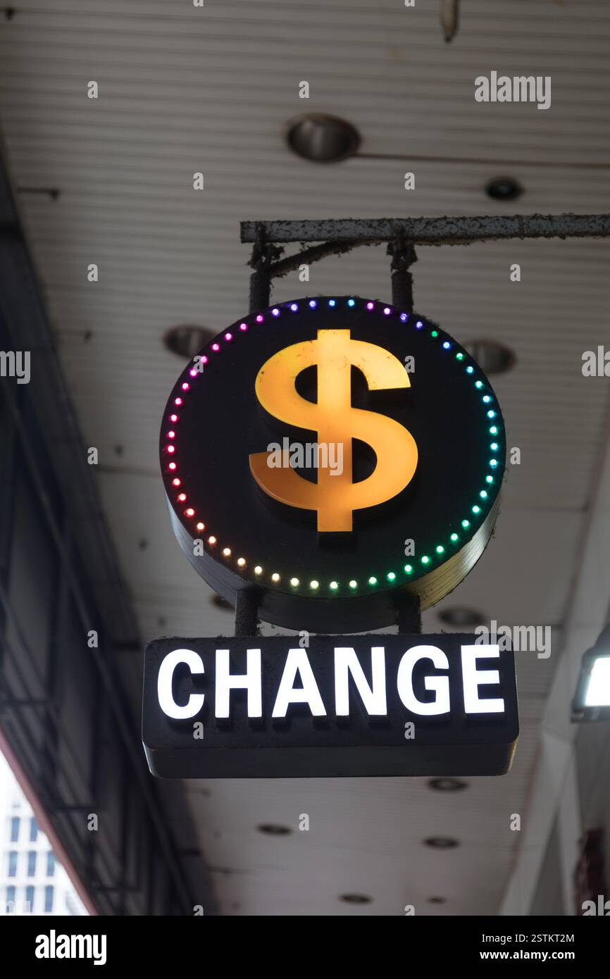 Cambiare dollaro Foto Stock