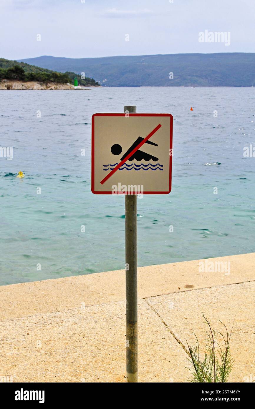 Nessun nuoto Foto Stock