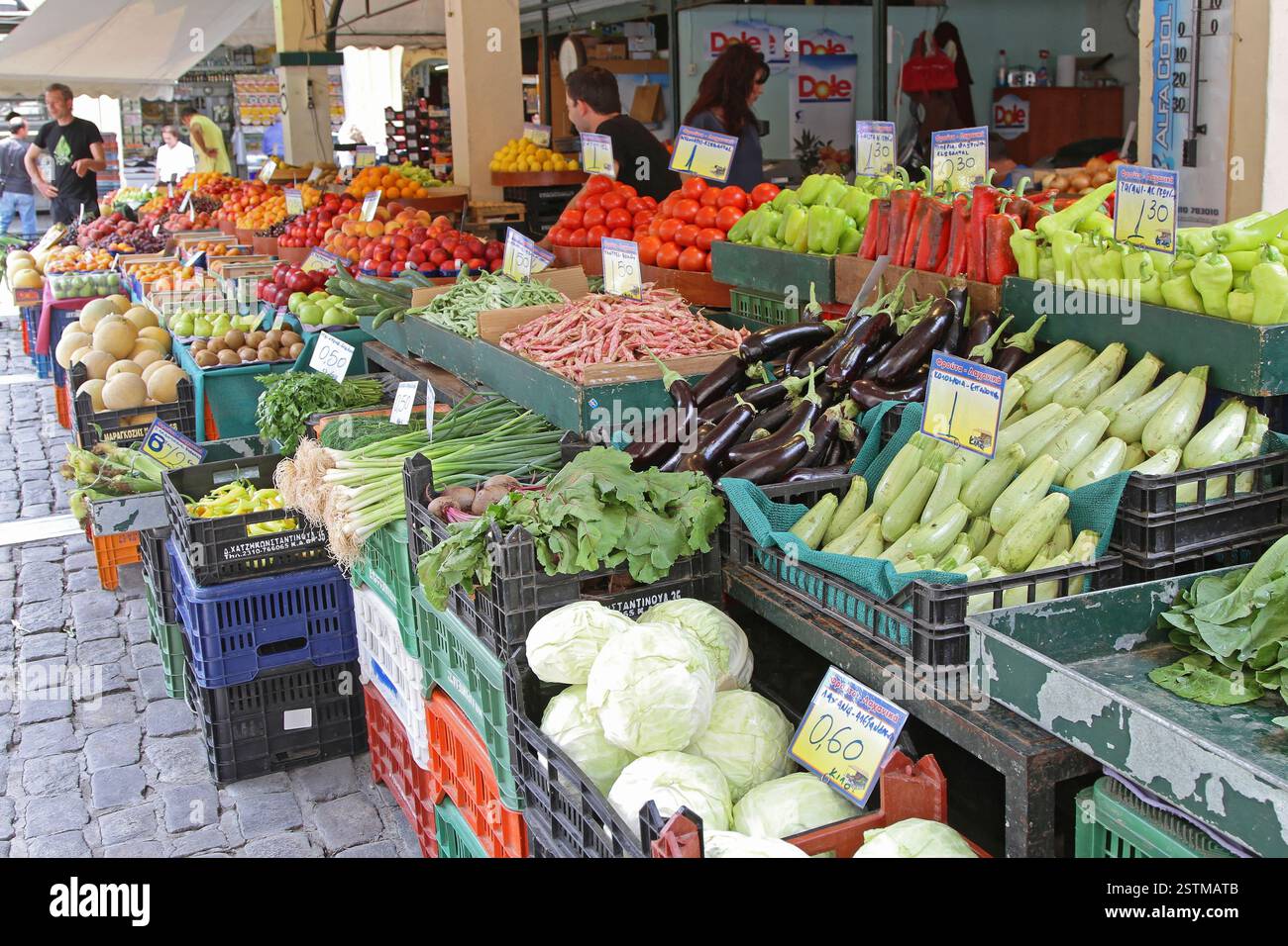 Mercato di Modiano Salonicco Foto Stock