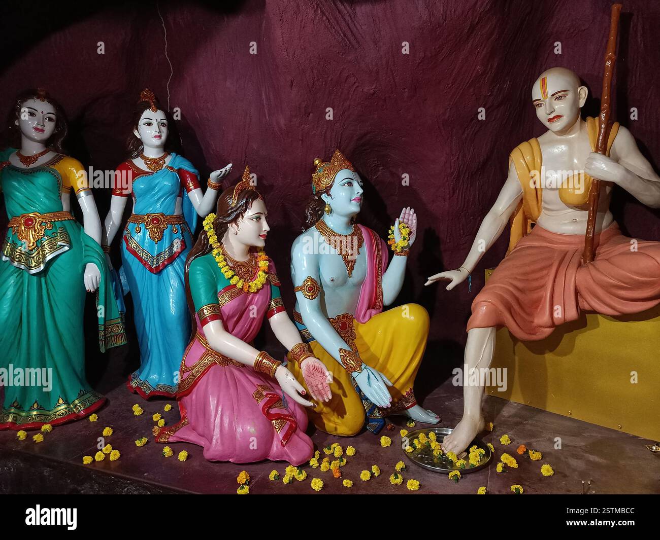 L'amicizia tra Sudama e Lord Krishna è una delle storie più toccanti e cuori della mitologia indù, in particolare nel Bhagavat Puran - Immagine stock catturata con smartphone