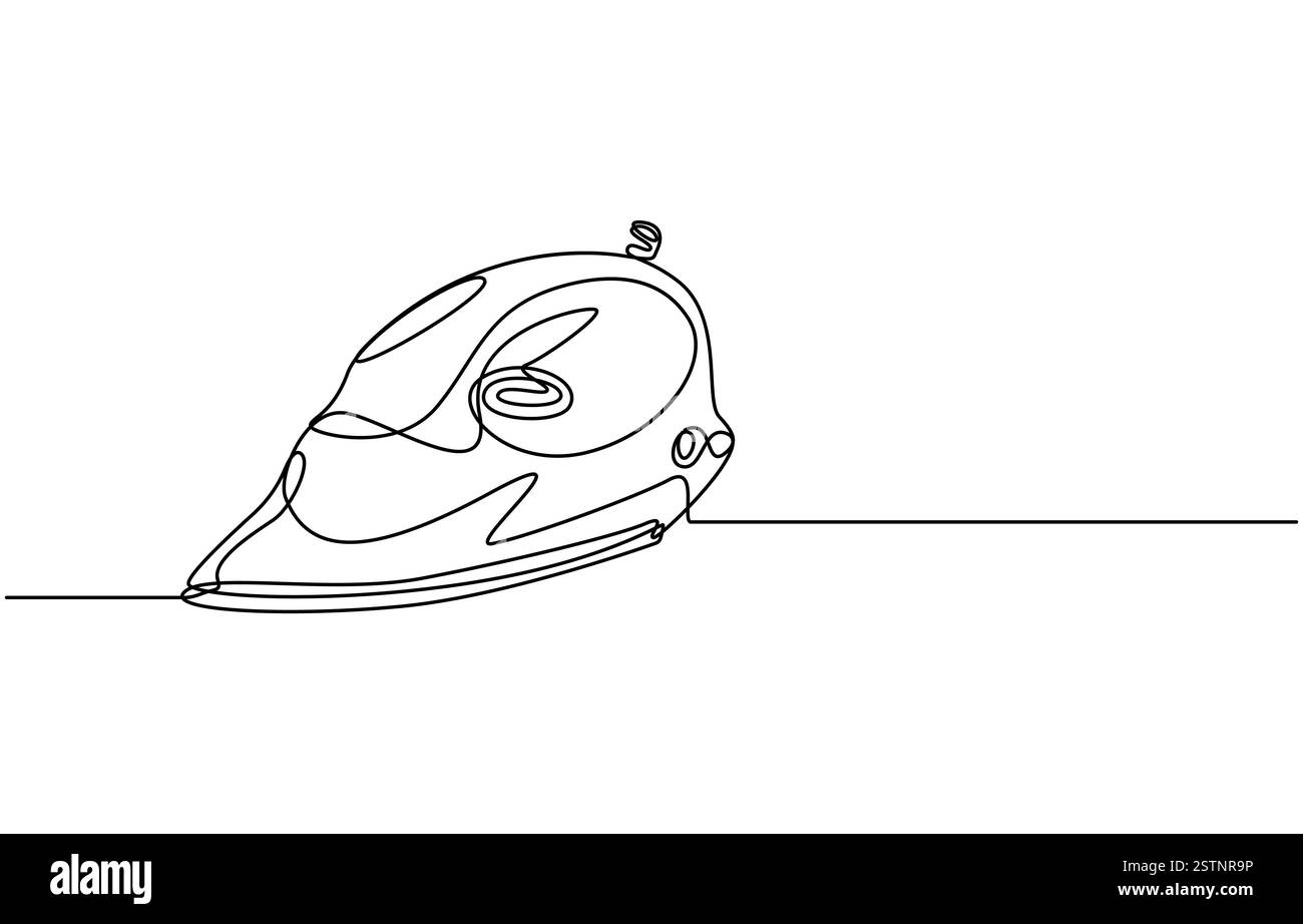 lavanderia, disegno artistico su una linea Illustrazione Vettoriale