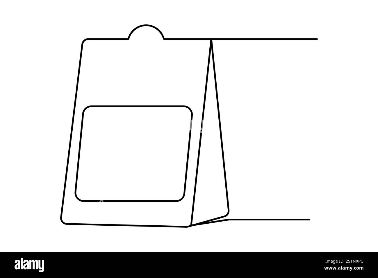 Tabella calendario disegno a una linea dell'icona vettoriale minimalista con sfondo bianco e nero Illustrazione Vettoriale