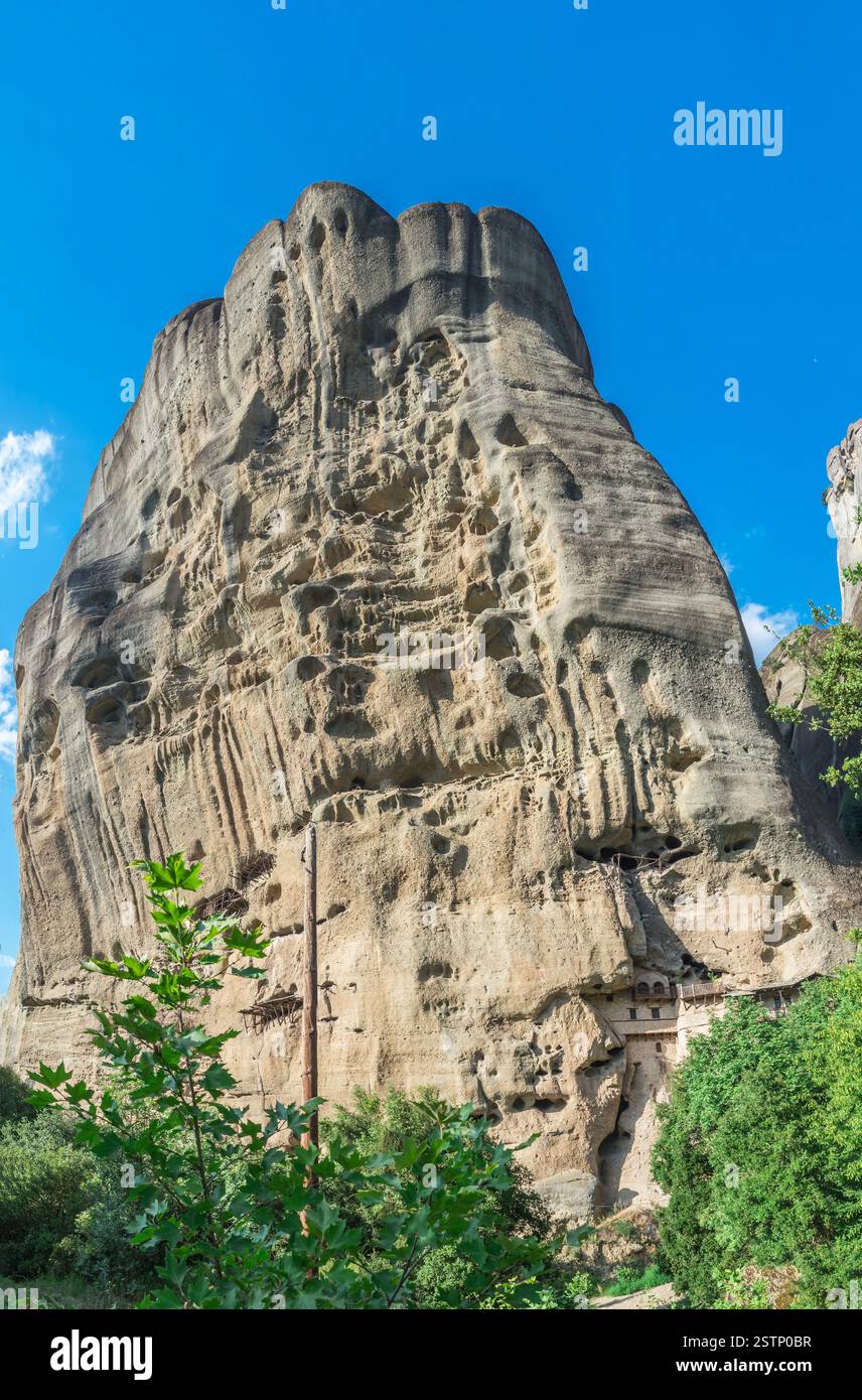 Formazione rocciosa a Meteora, Grecia Foto Stock
