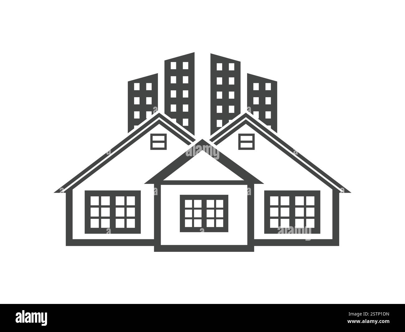 Logo immobiliare, vettore logo immobiliare, Casa, Logo immobiliare, Design logo immobiliare. Illustrazione Vettoriale